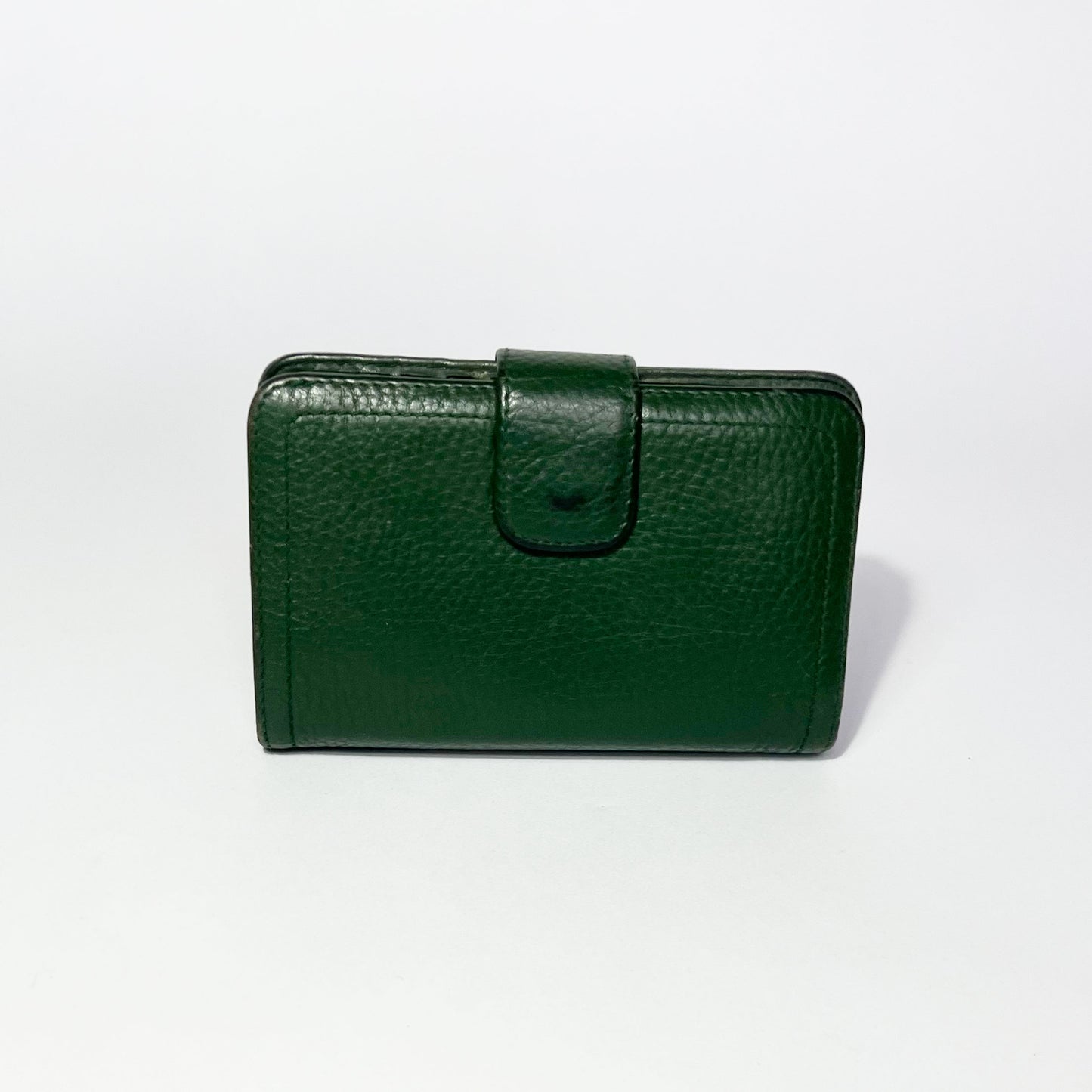 Vintage Prada Leather Wallet in Forest Green