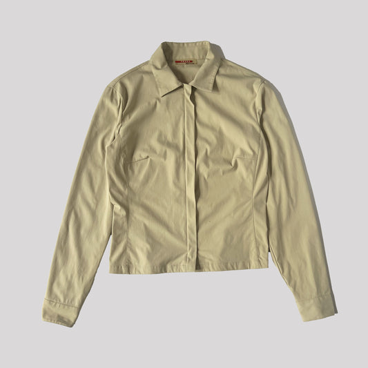 00's Prada Sport Nylon Shirt Jacket in Beige