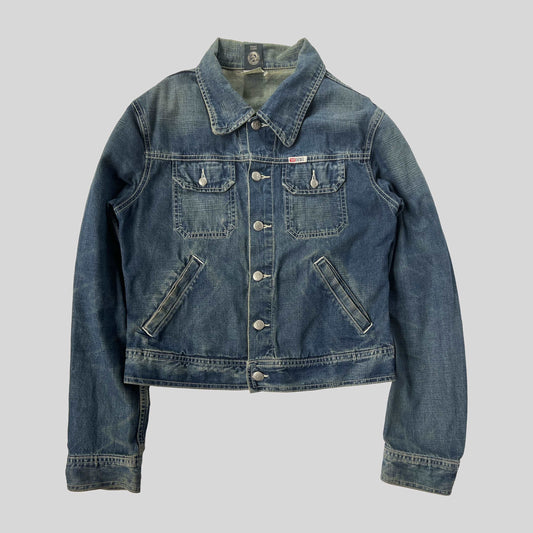 00's Diesel Denim Jacket in Faded Blue - L