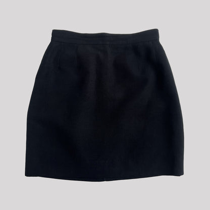 Early 90's Chanel Tailored Mini Skirt in Navy Blue - XS