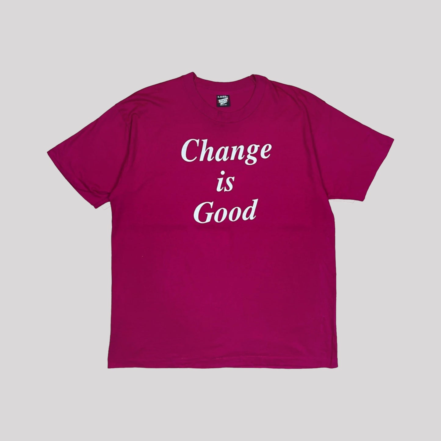 90's Vintage John F Kennedy Quote T-Shirt in Pink - XL