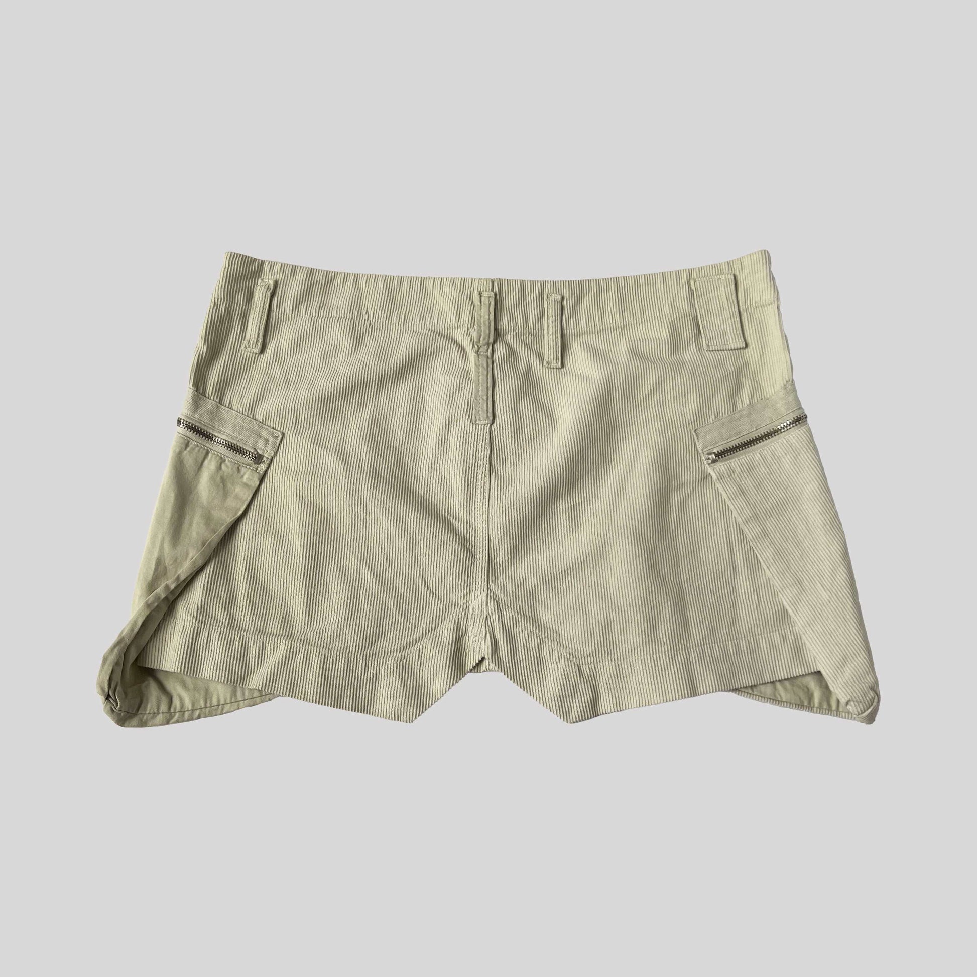 00's Diesel Mini Skirt in Cream Cordrouy - w33"