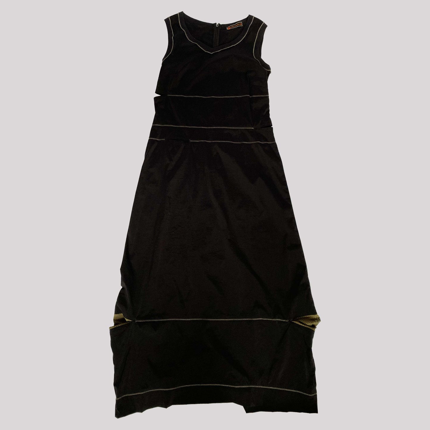 00's Cop Copine Maxi Dress with Cargo Pocket and Cut Out Detail - M