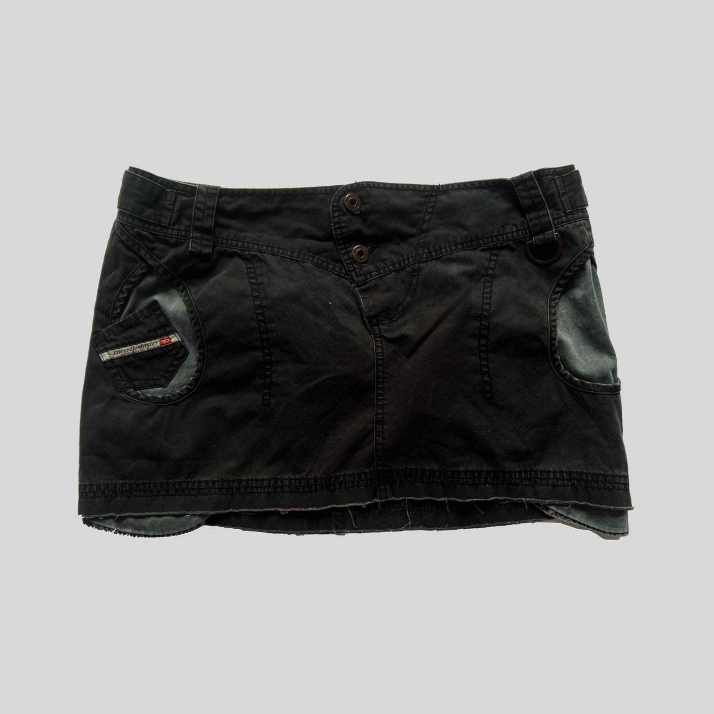 00's Diesel Cargo Mini Skirt in Black - L