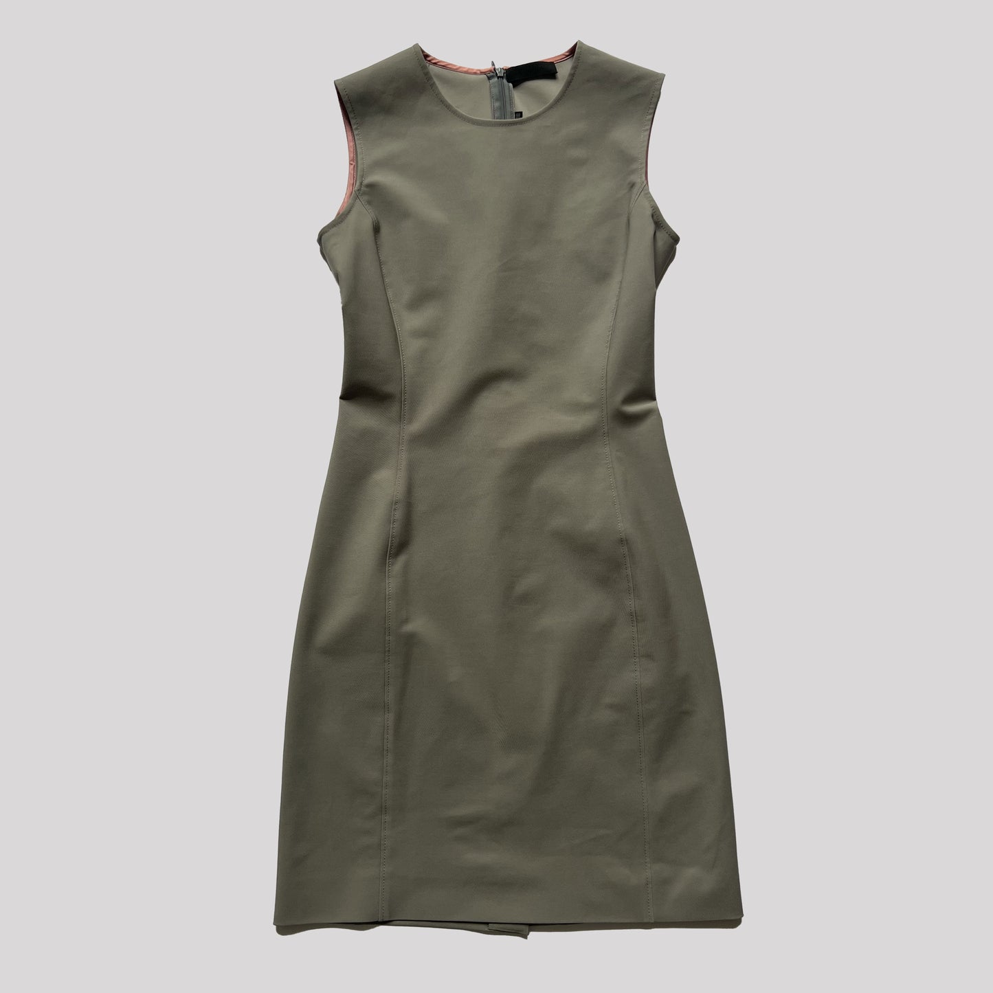 Vintage Prada Mid Length Sleeveless Dress in Grey - XS