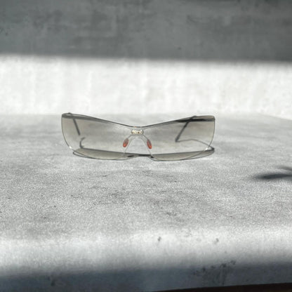 00's Chanel Clear Lens Rimless Sunglasses in Silver