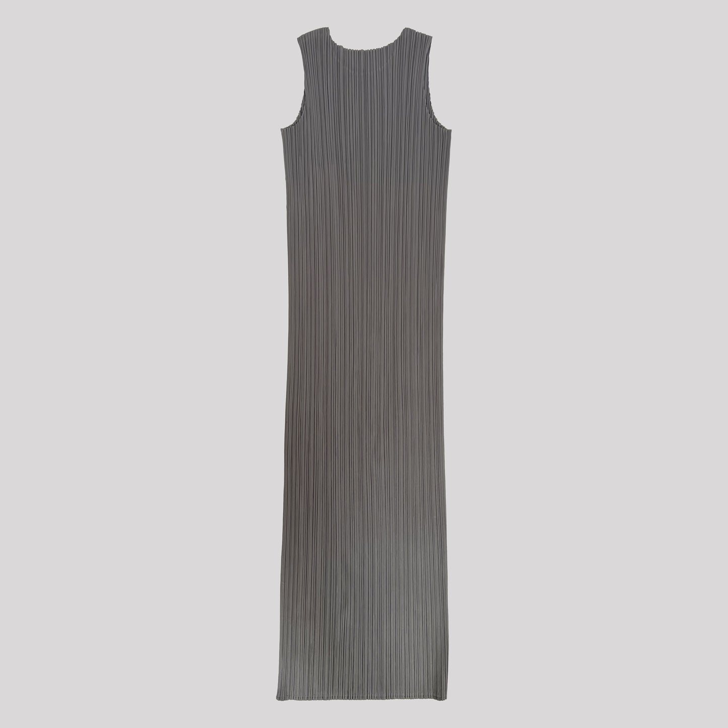 Issey Miyake Pleats Please Sleeveless Midi Dress in Grey - size 3