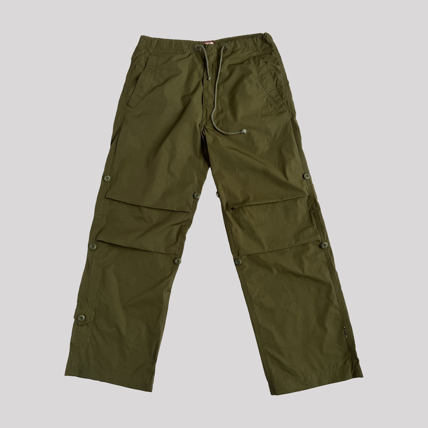 Vintage Maharishi Cargo Trousers with Adjustable Length in Khaki - XS