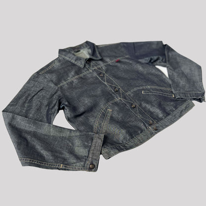 Marithe Francois Girbuad Denim Cropped Shirt Jacket - S