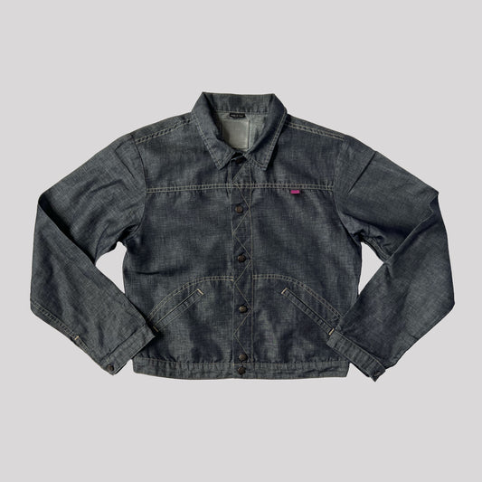 Marithe Francois Girbuad Denim Cropped Shirt Jacket - S