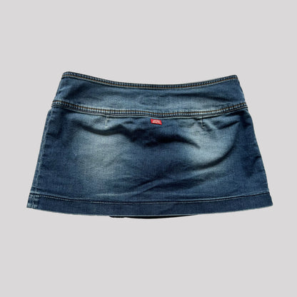 00's Miss Sixty Wrap Skirt in Blue Denim - M