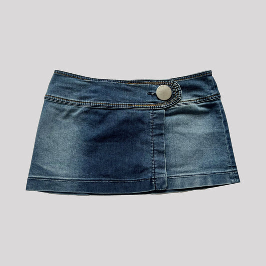 00's Miss Sixty Wrap Skirt in Blue Denim - M