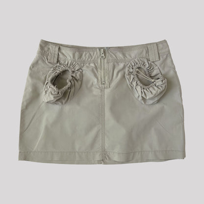 00's Miss Sixty Mini Skirt feat Egg Pockets in Grey - S