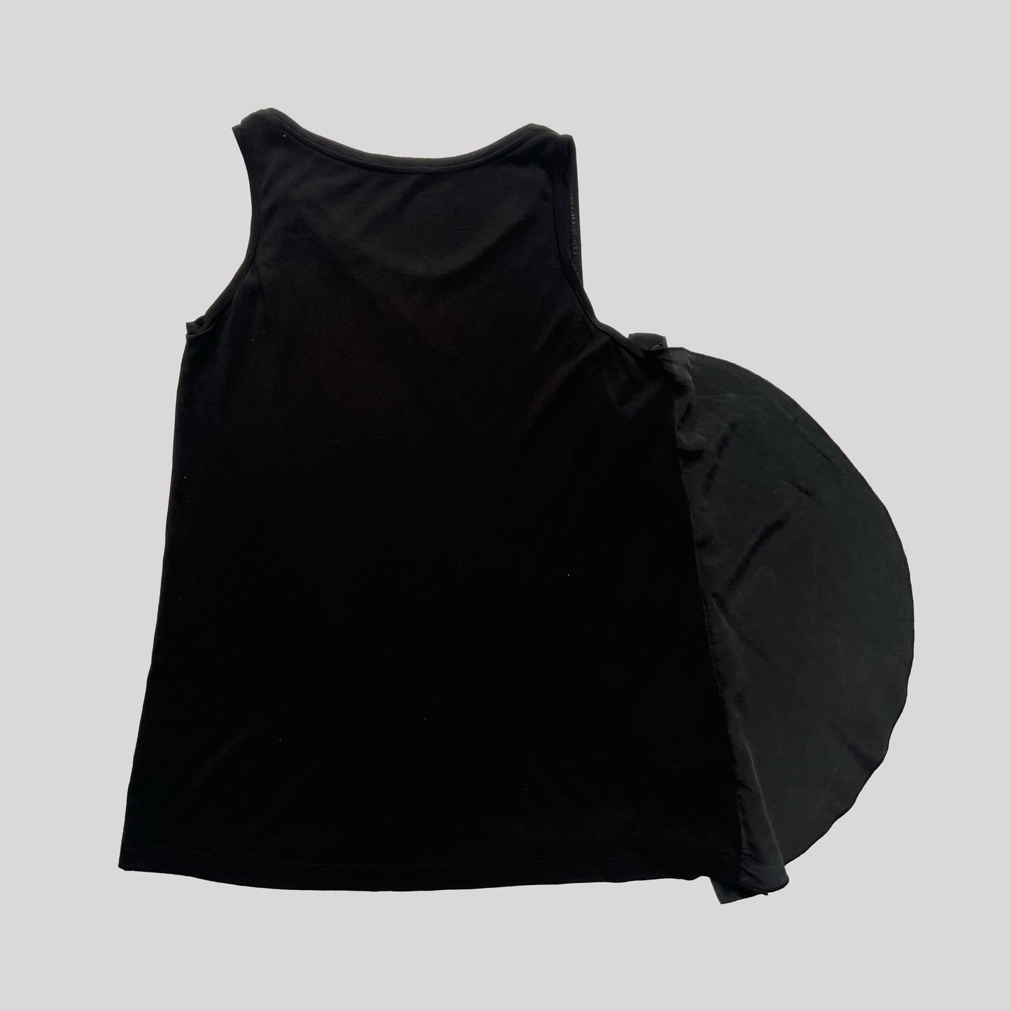 Miu Miu Tank Top with Silk Oval in Black - XS