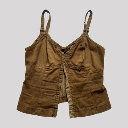 00's Plein Sud Corset Top in Tan - XS