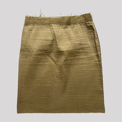 Vintage Silk Plein Sud Ribbed Pencil Skirt in Tan - w30"