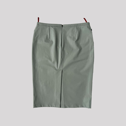 00's Prada Sport Nylon Pencil Skirt in Grey - M